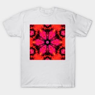 Psychedelic Hippie Pink Red and Black T-Shirt